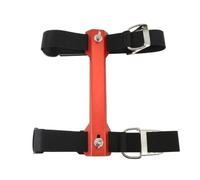 perfeclan Arnés de Cilindro de Buceo Adaptador de Tanque Placa Trasera para Cilindro Único Correas con Hebillas D-rings Aluminio T6061 Diseño Plano Vertical, Rojo