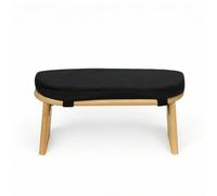 Perfeclan Asiento de Meditación Banco Taburete Banqueta de Bambú con Funda Desmontable con Cremallera y Estructura Estable Adecuado para Mindfulness Respiración Estudio en Casa, Negro