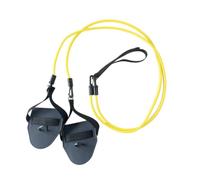 perfeclan Ayuda de Entrenamiento de Natación Kit de Pala Manual Correa Segura Resistencia Controlada para Técnica Estable Incluye, Amarillo, Desmontable - 20 Libras
