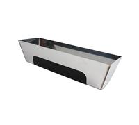 perfeclan Bandeja de Acero Inoxidable Diseñada con Superficie Soldada Que Evita Fugas Barra para Fácil de Usar Adecuada para Albañiles, 10 pulgadas