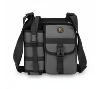 Perfeclan Bandolera para Hombre Bolso de Hombro Mochila Pequeña Satchel con Rectangular Fácil de Llevar y Asa de Correa Ancha Cierre de Cremallera Adecuada para
