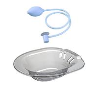 perfeclan Baño de asiento para inodoro con descargador, bidé Universal de 2000ml para inodoros, asiento de colgante, vaginal para la mayoría de los, gris con descargador
