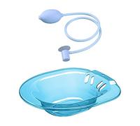 perfeclan Baño de asiento para inodoro con descargador, bidé Universal de 2000ml para inodoros, asiento de colgante, vaginal para la mayoría de los, Azul con Flusher