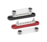 perfeclan Bloque de distribución de energía de 150 a, bloque de terminales eléctricos de barra colectora, 5 terminales de tornillo M4 para sistemas solares de, 2 Piezas