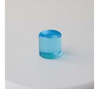 Perfeclan Bloques Acrílicos Cilindro Transparente Juguete Educativo Construcción Sensorial Juego Creativo Efectos de Percepción del Color Adecuado para Jardín, Azul Medio, 2.5CM