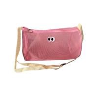 perfeclan Bolsa de malla para cosméticos, bolsa de viaje para el hombro, ligera, bonita, multiusos, con cremallera, de nailon para artículos de tocador, para, Rosa