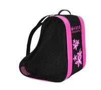Perfeclan Bolsa de Patinaje, Unisex Transpirable, Bolsa de Transporte, Correa de Hombro Ajustable, Bolsa de Almacenamiento, Accesorios para Patines, Rosado