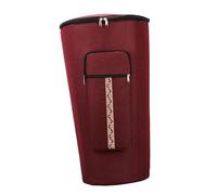 perfeclan Bolsa para djembé, mochila acolchada, color rojo oscuro, protección fiable, cómodo bolsillo frontal con cremallera, correas de hombro ajustables y, for 9 Inch