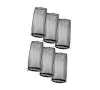 perfeclan Bolsa para pelucas (6 unidades), ligera, ahorra espacio, resistente al polvo, con cordón para viajes de salón, Negro