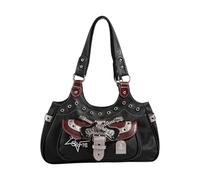 Perfeclan Bolso de hombro para mujer, estilo hobo de poliéster, ideal para ir de compras, ir al trabajo o para vacaciones.