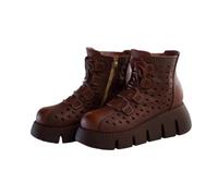 Perfeclan Botas de Moda para Mujer a Escala 1/6, Accesorios, Estilo Casual, Retro, Mini Botas con Cordones, Zapatos para Muñecas, para Figuras de Acción de 12 P, marrón