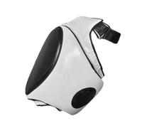 Perfeclan Boxing Curved Musaje Pie Foot Target Muay Thai Kickboxing Competition Karate MMA Train Aid Handles Linged Pads Pats, Blanco Derecho