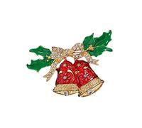 Perfeclan Broche navideño de Tela, Accesorios Decorativos para Bolsos, Mochilas, suéteres, decoración de Ropa, Campana de Viento