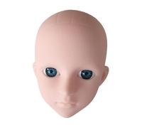 perfeclan Cabeza de maniquí de entrenamiento, modelo, fácil de usar, cabezal facial de cosmetología para principiantes en el hogar del salón de belleza, Ojos Azules