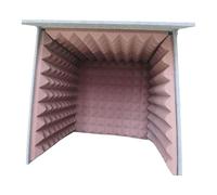 perfeclan Cabina vocal portátil insonorizada, pequeño estudio de grabación de escritorio para filtrar el ruido, cabina tipo cubo para podcasts y canto en casa, Púrpura Interior