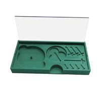 Perfeclan Caja de Almacenamiento de Piezas de Reloj, Bandeja de colocación de diales de Reloj, contenedor, Soporte, organización para relojeros, Reparaciones, Verde