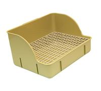 Perfeclan Caja de Arena para Conejos, Bandeja de Arena Esquinera de 29x22x15,5 Cm, Orinal, Entrenador, Caja de Inodoro Esquinera para Conejillos de, Acce, Malla de Acero Verde