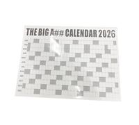 perfeclan Calendario de pared 2026 Calendario de año completo Planificador decorativo de para empresas Festival de Grupos de estudio, Gris