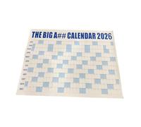 perfeclan Calendario de pared 2026 Calendario de año completo Planificador decorativo de para empresas Festival de Grupos de estudio, Azul