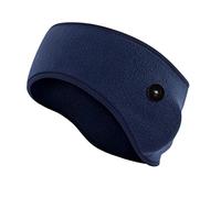 perfeclan Calentadores de oídos Diadema Diadema para en la cabeza Orejeras de invierno con botones Orejeras para fitness, escalada, aire libre, Azul oscuro