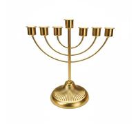 perfeclan Candelabro Decorativo de 7 Brazos Candelero Portavelas Centro de Mesa Metal de Hierro Estilo Clásico Europeo con Base Firme y Adecuado para Fiestas Mesa del Comedor Entrada Sala, Oro