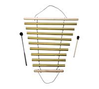 perfeclan Carrillón de Viento de 9 Notas para Meditación Y Atención Plena. Carrillón de Una Sola Fila. Instrumento de Percusión para La Gestión Del Aula Del Pro, oro