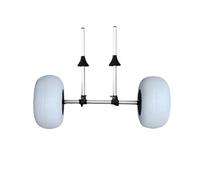 perfeclan Carrito para Kayak Plegable Carro Remolque Soporte Portátil con Diseño Plegable y Ruedas Todo Terreno para Sit On Top Adecuado para Arena Senderos