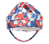 perfeclan Casco protector para niños con dibujos animados, acolchado para todas las estaciones, para aprender a caminar, para niños de 8 a 36 meses, Rojo Azul Blanco