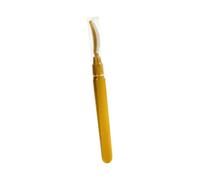 perfeclan Cepillo de silicona para pestañas, separador de pestañas y máscara, resistente, herramienta cosmética para cejas con tapa antipolvo, Oro
