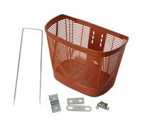 Perfeclan Cesta Delantera para Bicicleta, contenedor de fácil Montaje con Soporte, Cesta de Almacenamiento para Bicicleta, para Llevar el Manillar, Bicicleta, MarrÓn