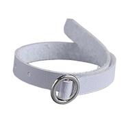 Perfeclan Cinturón de Cuero Sintético para Muñecas, Accesorio de Vestir, Miniatura, para Figuras de Acción Masculinas de 6 Pulgadas, Escala 1:12, Blanco