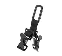 perfeclan Clip para guantes de bombero, soporte para guantes de golf, accesorio resistente, multifuncional, para fijar equipos, clip profesional para manoplas, Gancho Doble Negro