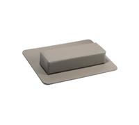 perfeclan Cojín de descanso del brazo de la uña con estera, reposapiés de codo de la uña, suave, cómodo, cuero PU, portavasos para los salones Manicura de arte, Gris