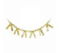 perfeclan Colgante de Lazo Guirnalda Decoración Cinta Festiva Guirnalda Decorativa Acabado Brillante Que la Luz y Cuelga en Segundos Adecuado para Navidad Valentín Recibidor, Oro Champán