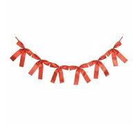 perfeclan Colgante de Lazo Guirnalda Decoración Cinta Festiva Guirnalda Decorativa Acabado Brillante Que la Luz y Cuelga en Segundos Adecuado para Navidad Valentín Recibidor, Rojo