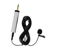 perfeclan Condenser micrófono omnidireccional micrófono de la solapa de mano 6.35 mm Clip profesional de gato en micrófono con cable para violín de trompeta