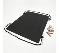 perfeclan Cubierta Impermeable para Vehículo Lona de Puerta Trasera Toldo para Protector de Carga Paño Oxford 600D con Correas y Clips Adecuado para Camping, Negro, 180 114cm