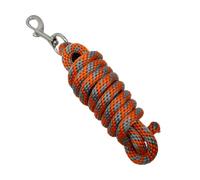 perfeclan Cuerda de Guía Ecuestre Cuerda de Soga de Conducción de Entrenamiento Cuerda de Manejo con Gancho Giratorio Resistente y Cuerda Gruesa de , Naranja Gris