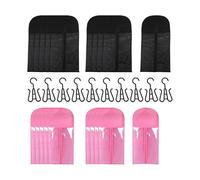 perfeclan de extensión de cabello 10x con bolsa de almacenamiento con una caja transparente de protección de cierre con cremallera portátil para, 30x60cm