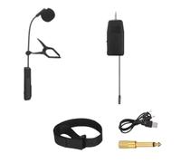 perfeclan de Micrófono Inalámbrico para Saxofón Micrófono Inalámbrico para Instrumentos Conciertos Micrófono de Condensador Instrumental con, 1 Micrófono de Flauta de 20 Cm