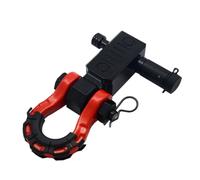 Perfeclan Enganche Metal con Horquilla Frontal y Pasador con Clip para Exigentes Acuado para Remolques Herramientas y Jardinería, Rojo
