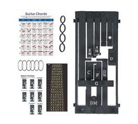perfeclan Entrenador de de guitarra, herramienta de aprendizaje para principiantes de guitarra, herramienta de práctica de enseñanza resistente, Negro