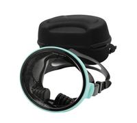 Perfeclan Equipo de Buceo Ligero para Adultos Máscara de Visor con Tubo Respiradero Incorporado y Cristal Templado con Estuche de Transporte Rígido para Buceo, Negro Y Verde, Adulto