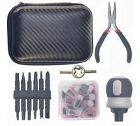 perfeclan Equipo de Reparación de Neumáticos Kit de Emergencia Herramienta Accesorios Maletín Rígido Fácil de Llevar Soporta Reparaciones Rápidas de Pinchazos