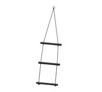Perfeclan Escalera Cuerda para embarcación, Escalera Cuerda Reutilizable, Resistente Resistencia, Color Negro, para facilitar el en, 3 Pasos