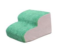 Perfeclan Escalera para Perro con Rampa Suave Antideslizante y Tapizado Desmontable Fabricada en Felpa y Esponja Alta Densidad Adecuada para Mascotas como, Verde