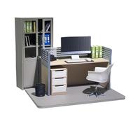 Perfeclan Escritorio de computadora Miniatura para decoración de casa de muñecas, Modelo a Escala 1:12, simulación Realista, Escena de Vida en Miniatura, Set D