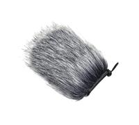 perfeclan Escudo de viento de parabrisas de micrófono Slip-On Soft con cordón fácil de usar Fliter Wind Screen para periodistas de uso al aire libre, 12cm