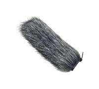 perfeclan Escudo de viento de parabrisas de micrófono Slip-On Soft con cordón fácil de usar Fliter Wind Screen para periodistas de uso al aire libre, 21cm