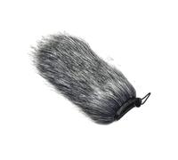 perfeclan Escudo de viento de parabrisas de micrófono Slip-On Soft con cordón fácil de usar Fliter Wind Screen para periodistas de uso al aire libre, 16cm